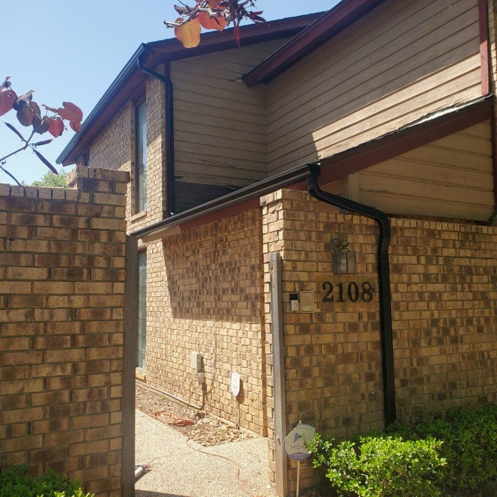 Sleek Black Gutter Upgrade in Arlington TX image