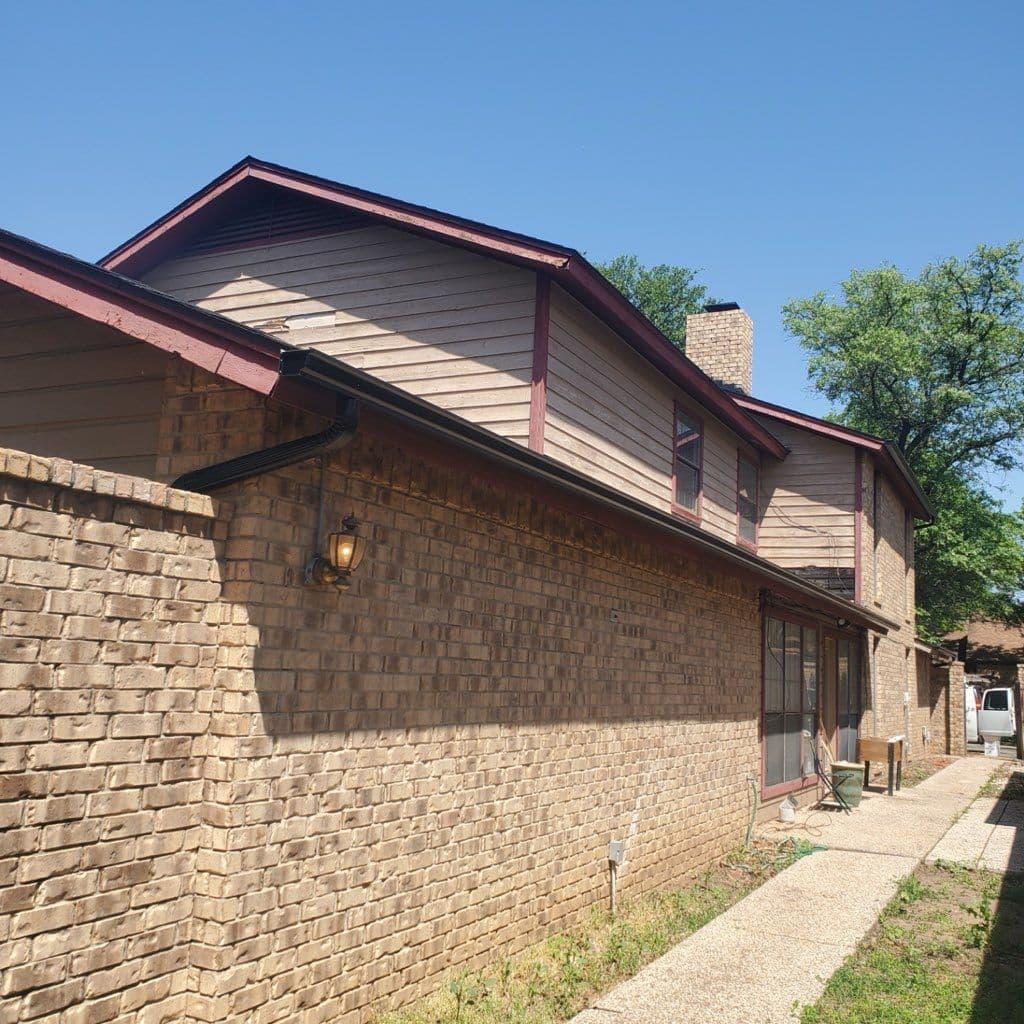 Gallery photos for Sleek Black Gutter Upgrade in Arlington TX: Image #1